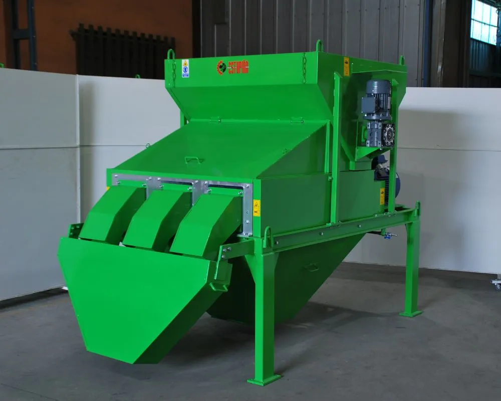peladora de pistachos industrial de 3 cuerpos eléctrica marca estupiña