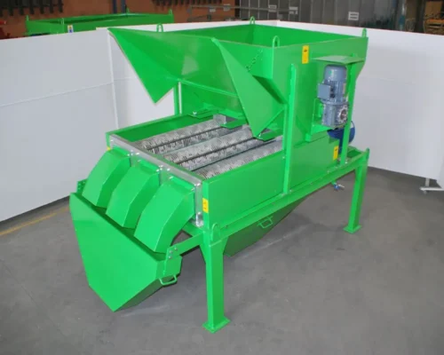 peladora de pistachos industrial con tres cuerpos fabricados en acero inoxidable marca estupiña