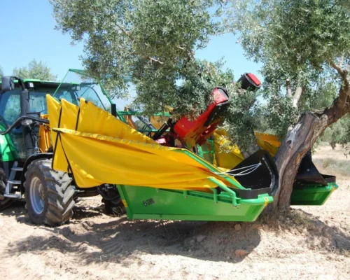 recolector de aceituna para olivos de 2 pies pinza vibradora modelo phk8 y plataforma recolectora